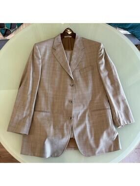 Faconnable Designer Men's Light Taupe Suit